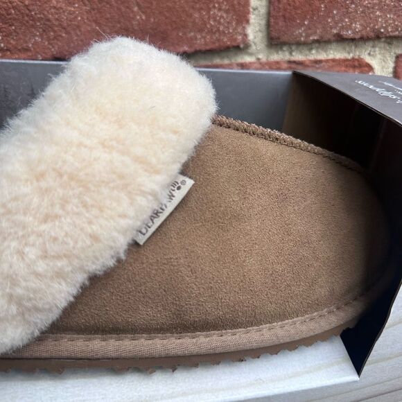 NWT Bearpaw Women's Fiona II Shearling Suede Slippers Hickory II Size 11 - Picture 3 of 6